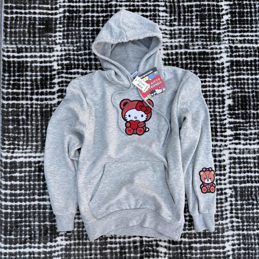 Aeropostale Hello Kitty Friends Gray Hoodie Sweatshirt